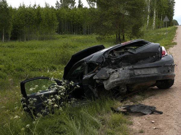 Изображение к статье: Автомобильная авария на сельской дороге