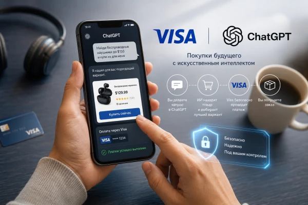 Visa позволит ChatGPT самостоятельно оплачивать покупки