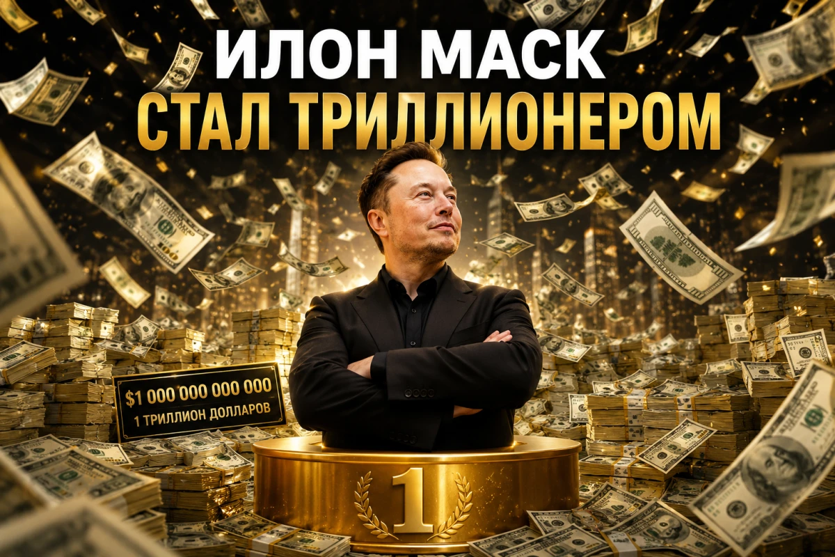 Изображение к статье: Илон Маск стал первым человеком с состоянием в триллион долларов