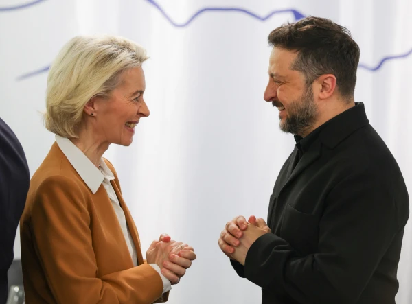 Изображение к статье: Урсула фон дер Ляйен и Владимир Зеленский