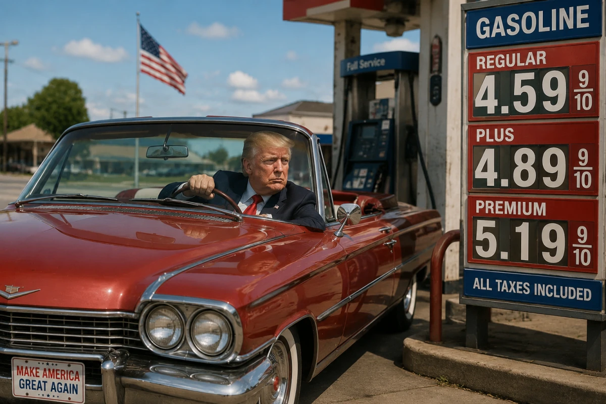 Изображение к статье: Трамп на заправке
