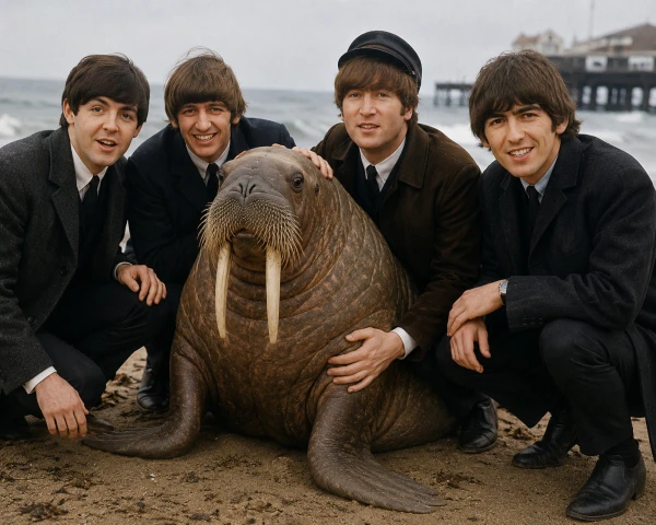Изображение к статье: The Beatles с моржом