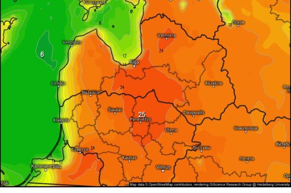 До +25! Совсем скоро в Латвии ожидается необычно жаркая для апреля погода