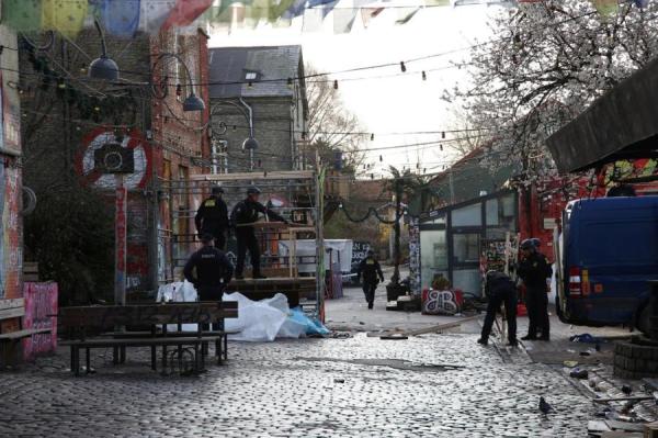 В Копенгагене начали демонтаж главной улицы хипстерского района Христиания