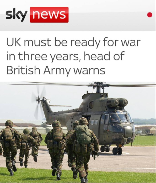 Начальник Генштаба Великобритании: война через 3 года (ВИДЕО)