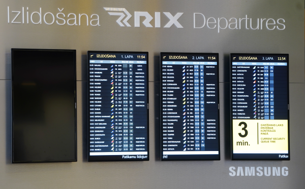 В Рижском аэропорту в понедельник возможны изменения в расписании полетов