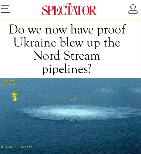 The Spectator: «‎Какие еще нужны доказательства, что Украина взорвала Nord Stream» (ВИДЕО)