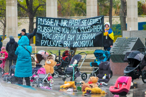 Антивоенный протест в Вене.