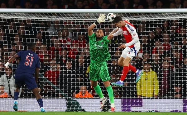 Изображение к статье: Лига чемпионов. Лондонский «Арсенал» с минимальным счетом уступил дома «ПСЖ»