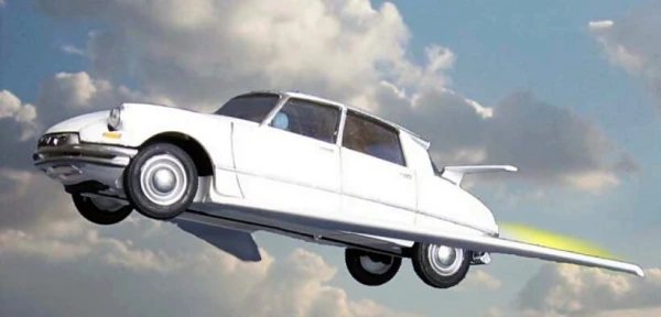 Изображение к статье: Привет из 60-х прошлого века - летающее авто из кино про Фантомаса