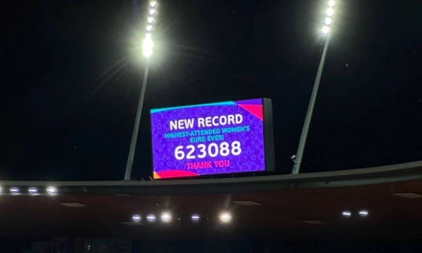 Изображение к статье: На женском чемпионате Европы по футболу установлен новый рекорд посещаемости