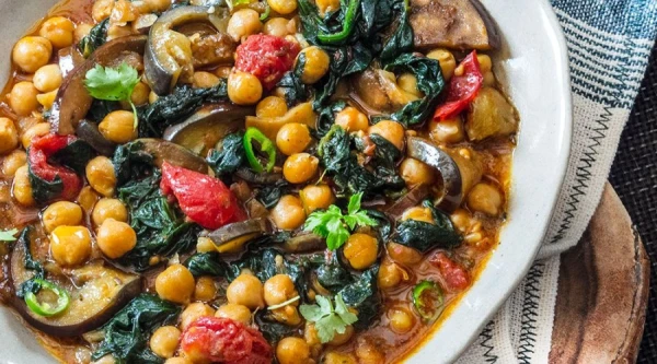 Изображение к статье: Греческая закуска: баклажаны с нутом