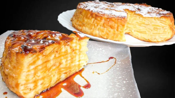 Изображение к статье: Тает во рту: яблочный пирог «Облако»