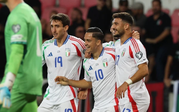 Изображение к статье: ЧМ-2026. Квалификация. Сборная Италии вырвала победу в матче с Израилем, в котором было забито 9 мячей