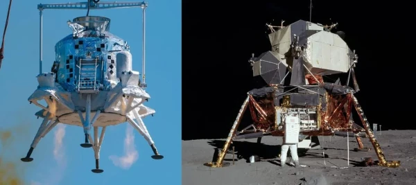 Изображение к статье: Новый китайский и старый американский посадочные модули.