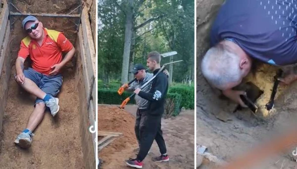 Изображение к статье: Пьёт пиво и выкапывает кости: могильщик из Айзкраукле публикует в TikTok весьма спорные видео