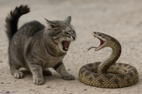 Изображение к статье: Кошки позаимствовали манеру шипеть… у змей