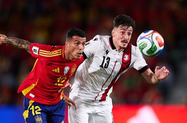 Изображение к статье: Квалификация ЧМ-2026. Cборная Грузии на выезде уступила команде Испании и другие исходы отборочных игр