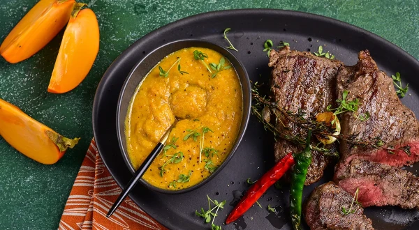 Изображение к статье: Соус из хурмы для мяса: очень интересный рецепт