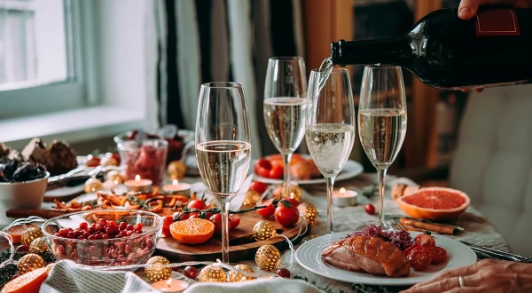 Изображение к статье: Сало, беляши и огурцы: эксперты назвали 6 самых неожиданных пар к шампанскому