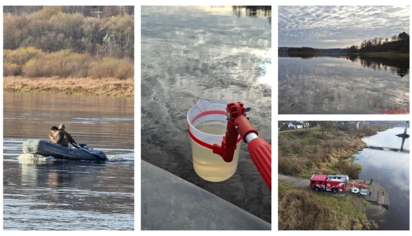 Изображение к статье: Просят сообщать об обнаруженных в Даугаве дохлой рыбе и масляных пятнах