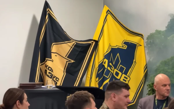 Изображение к статье: В ноябре LTV показало сюжет о семинаре в Риге с участием 1-го корпуса «Азов» и 12-й бригады специального назначения «Азов».