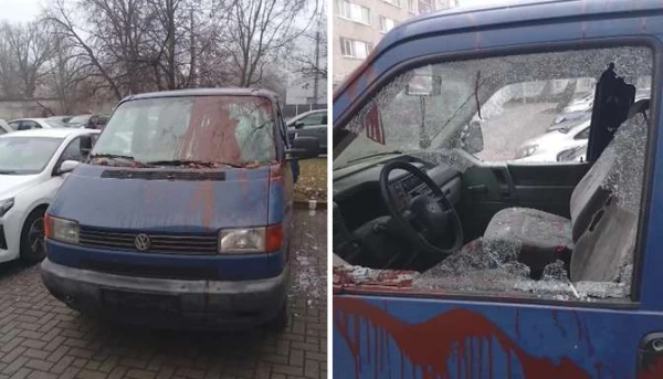 Изображение к статье: В Кенгарагсе до сих пор царят 90-е? Владелец изуродованного  бусика говорит о мести