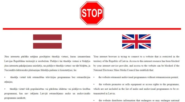 Изображение к статье: NEPLP нашел еще 12 российских сайтов с пропагандой и закрыл к ним доступ из Латвии