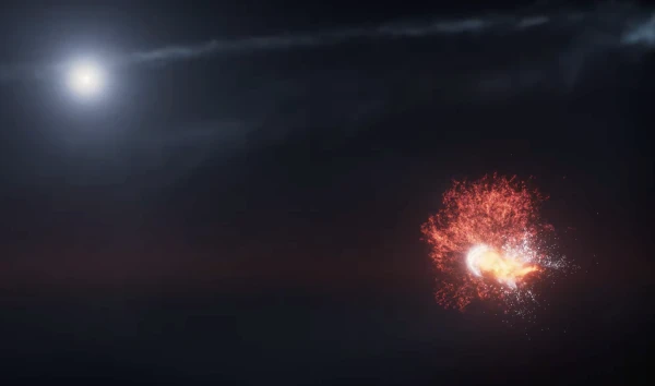 Изображение к статье: Астрономы впервые обнаружили космическое столкновение в другой звездной системе