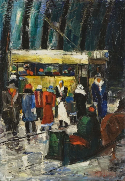 Изображение к статье: На фото: картина Яниса Тидеманиса "Бульвар свободы"