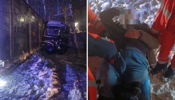 Изображение к статье: Под Бауской столкнулись два грузовика: один из Польши, второй — из Турции. В фуре были животные