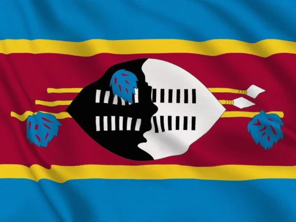 Изображение к статье: Флаг гордой, но бедной Эсватини.