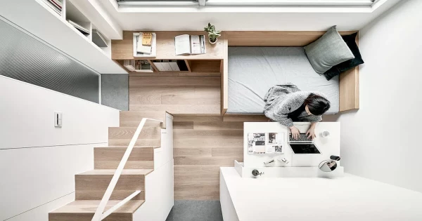 Изображение к статье: На микроквартиру лучше всего смотреть с потолка.