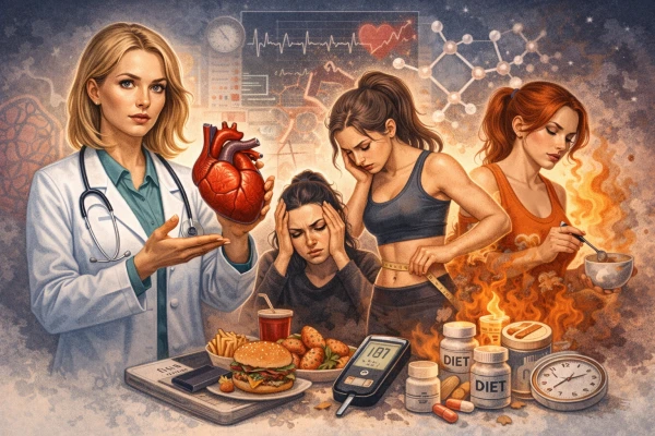 Изображение к статье: Почему строгие диеты могут быть опасны для женского сердца