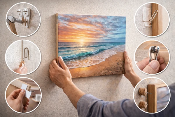 Изображение к статье: Без дырок в стене: как повесить картину с помощью простых лайфхаков