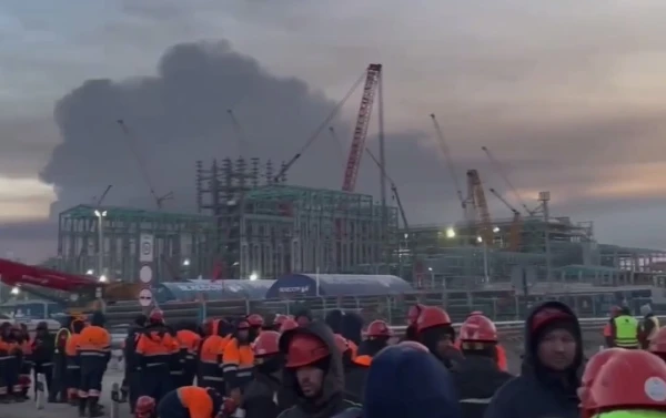 Изображение к статье: Порт Усть-Луга вновь пострадал от удара дронов