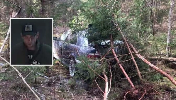 Изображение к статье: Украденный на заправке в Сигулде BMW найден: преступник пытался скрыть следы