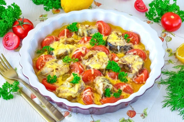 Ужин за 20 минут: нежная запеканка с минтаем и сыром