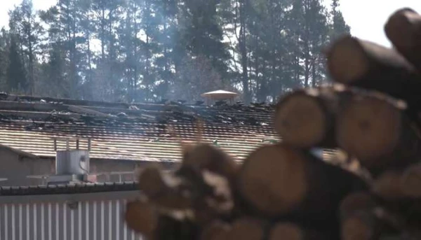 Изображение к статье: Пожар тушили спасатели из семи городов и поселков: в Кандаве огонь охватил пилораму