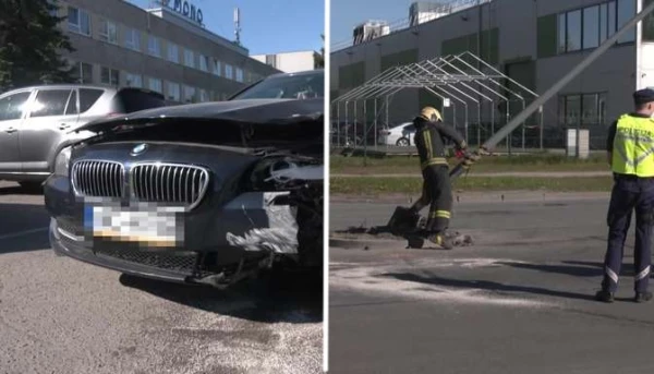 Может ли автомобиль «взобраться» на столб? Водитель BMW совершил, казалось бы, невозможное
