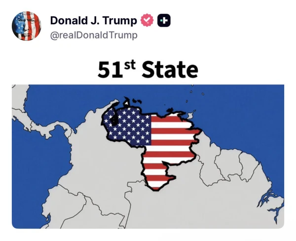 Изображение к статье: Пост Дональда Трампа о Венесуэле