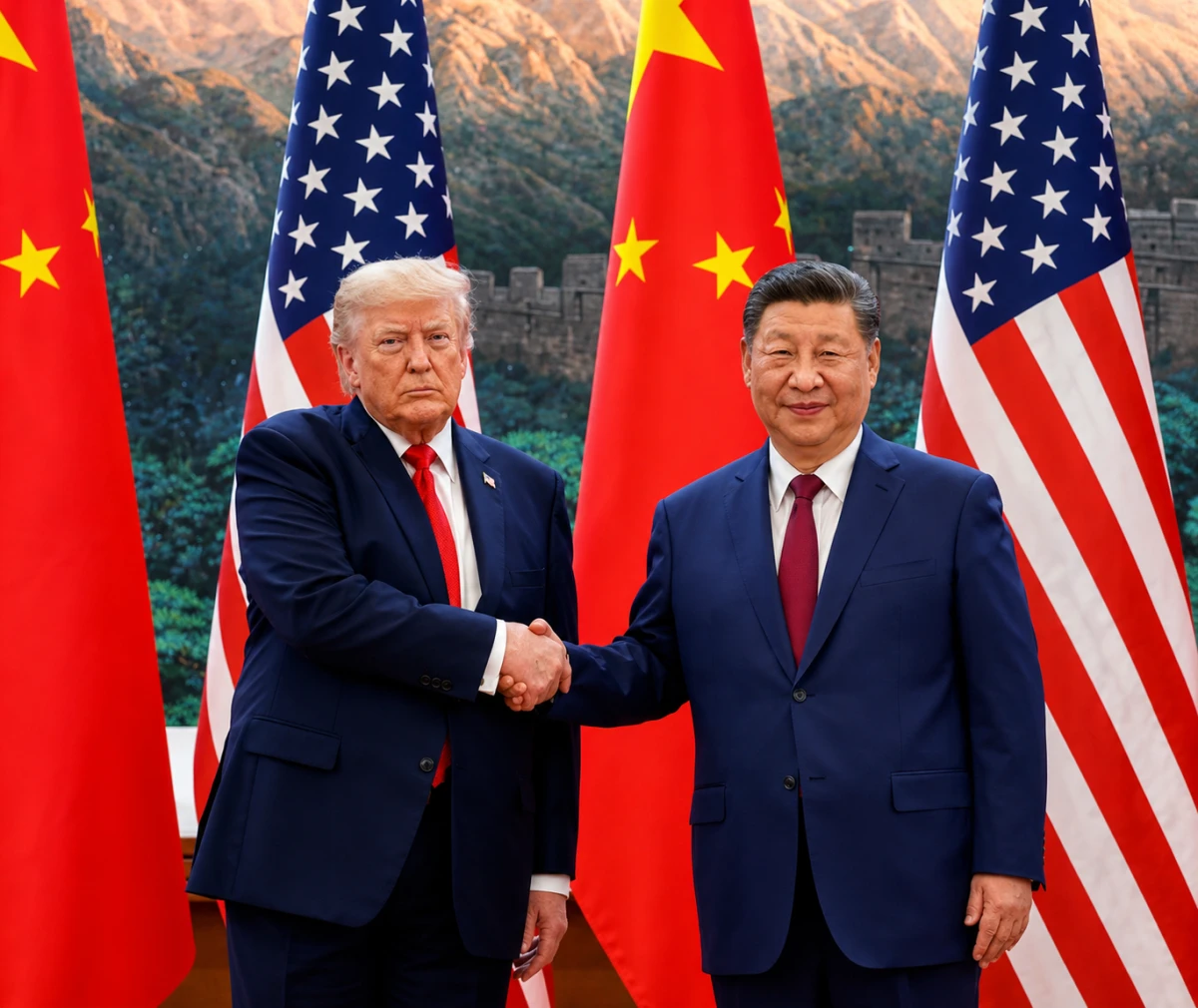 Изображение к статье: Дональд Трамп и Си Цзиньпинь