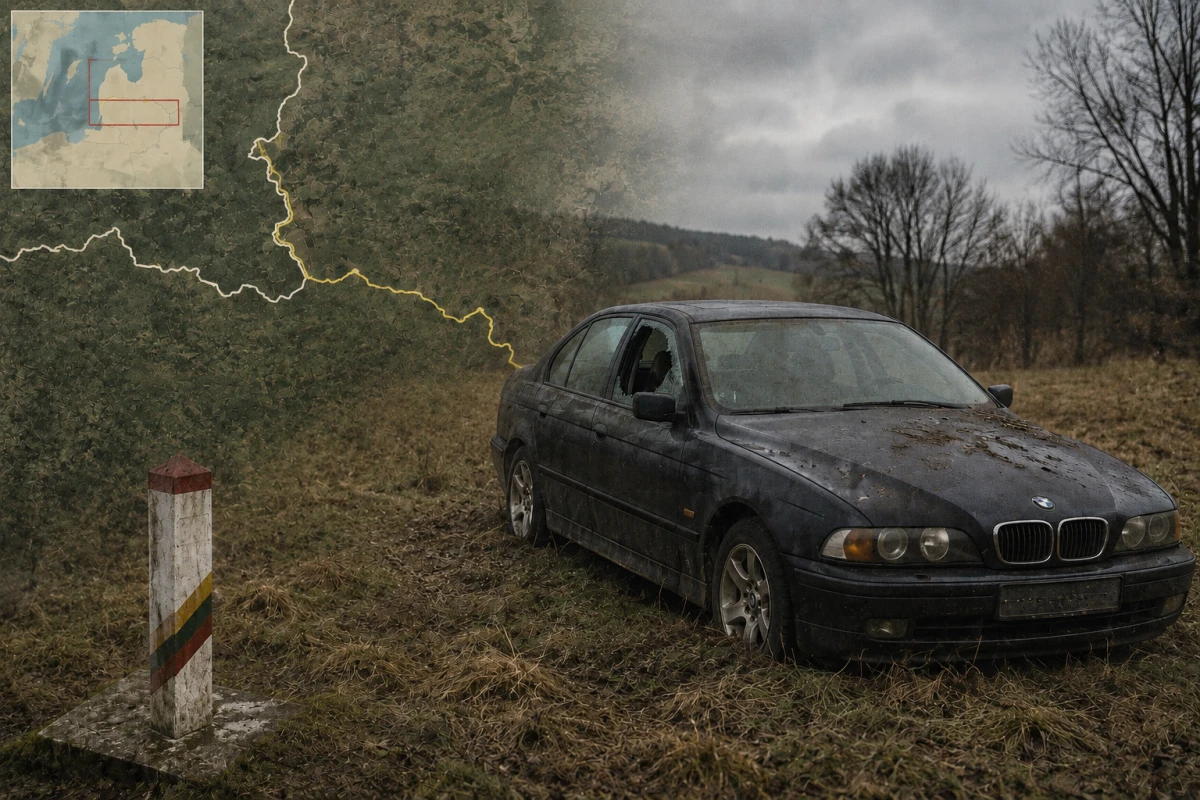 Изображение к статье: Брошенный BMW в поле