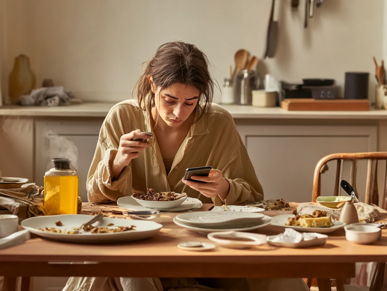 u5768185792_woman_in_unkempt_clothes_sits_at_table_with_dirty_6b047f1b-9b03-41b9-8fa2-92c37c772445_3.png