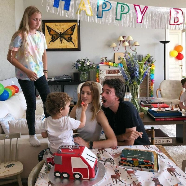 Наталья Водянова с семьей