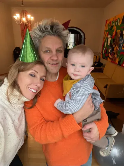 Светлана Бондарчук и Сергей Харченко с сыном