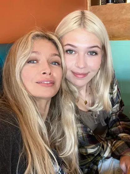 Vera Brezhneva with her daughter