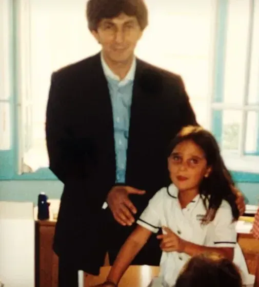 Umar Dzhabrailov with his daughter Danata