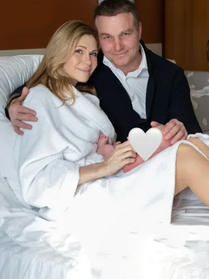 Анна Невская с мужем и сыном