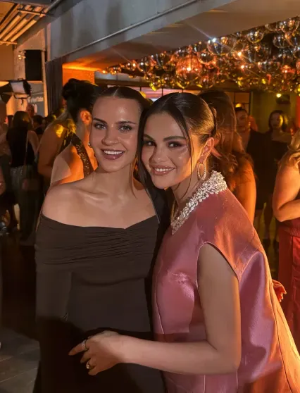 Selena Gomez with a fan